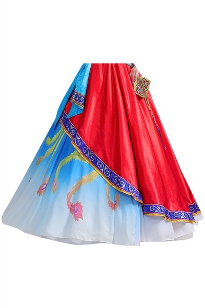 Order Mongolian costume female custom-made Inner Mongolian dance performance costumes opening dance minority costumes winter and spring folk dance costumes SKDO012 front view